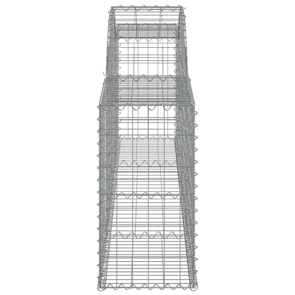 Gabionen mit Hochbogen 20 Stk. 300x30x60/80 cm Verzinktes Eisen