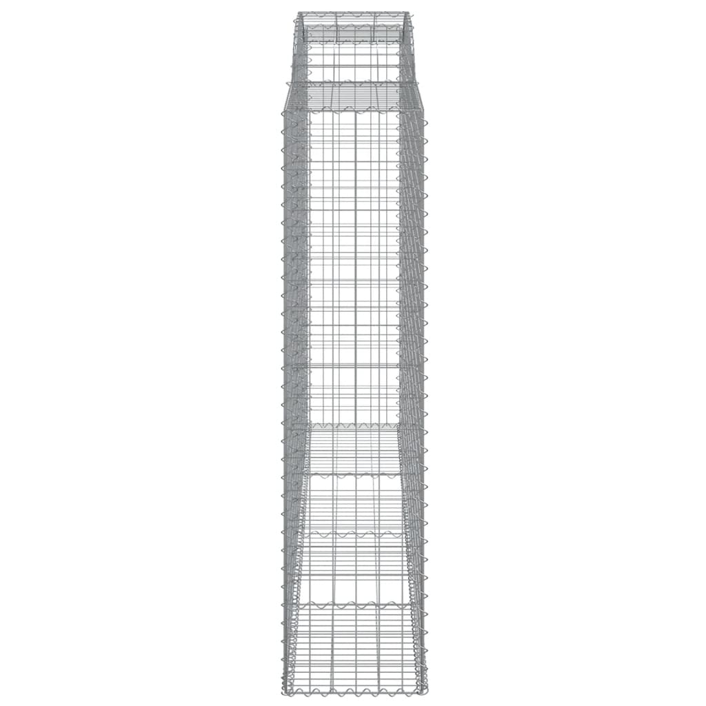 Gabionen mit Hochbogen 5 Stk. 300x50x200/220cm Verzinktes Eisen