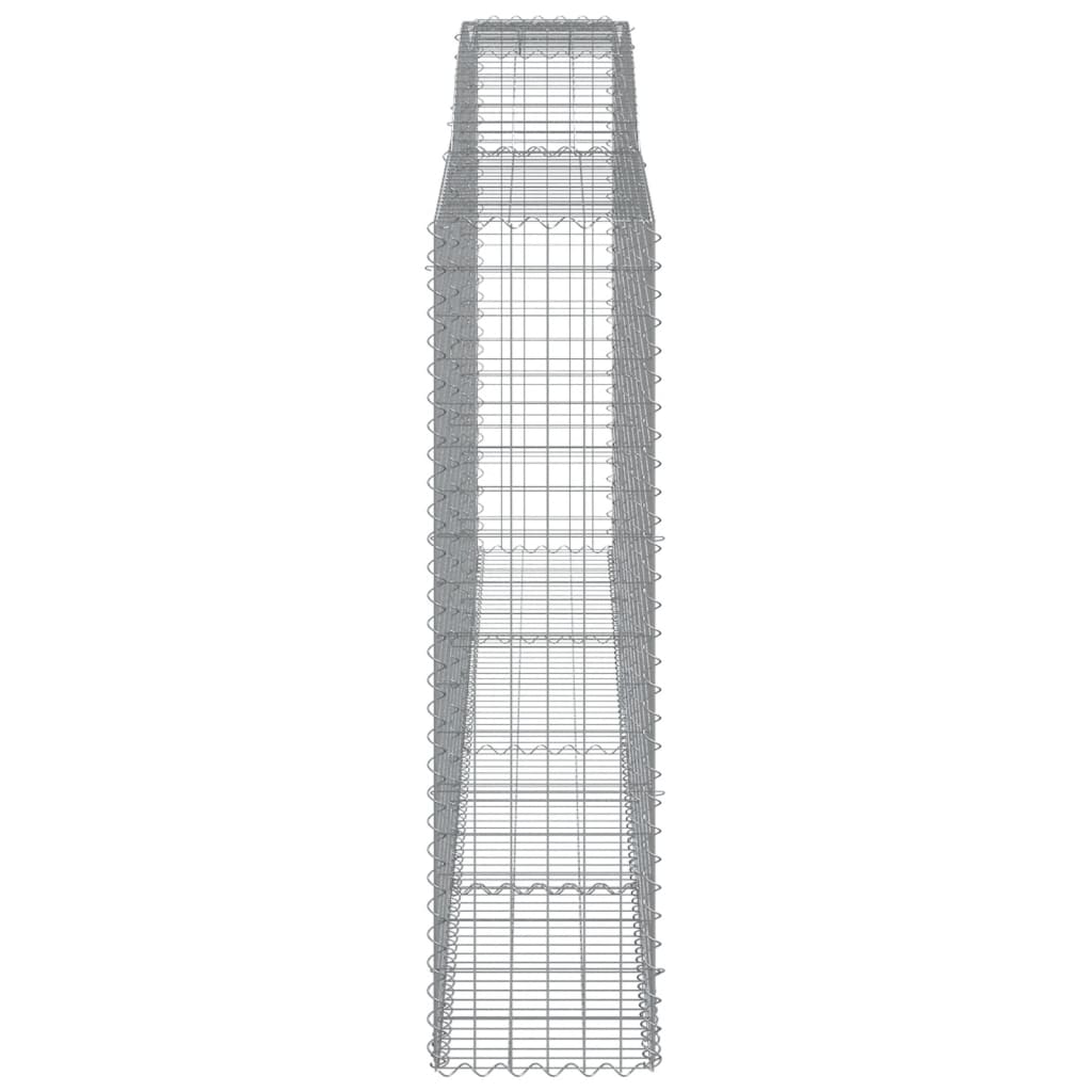 Gabionen mit Hochbogen 3 Stk. 400x50x180/200cm Verzinktes Eisen