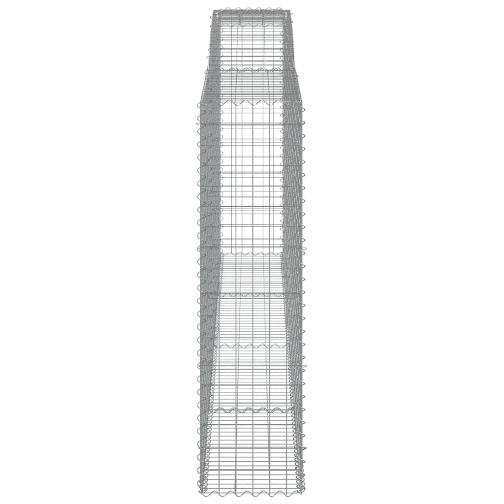 Gabionen mit Hochbogen 8 Stk. 400x50x180/200cm Verzinktes Eisen