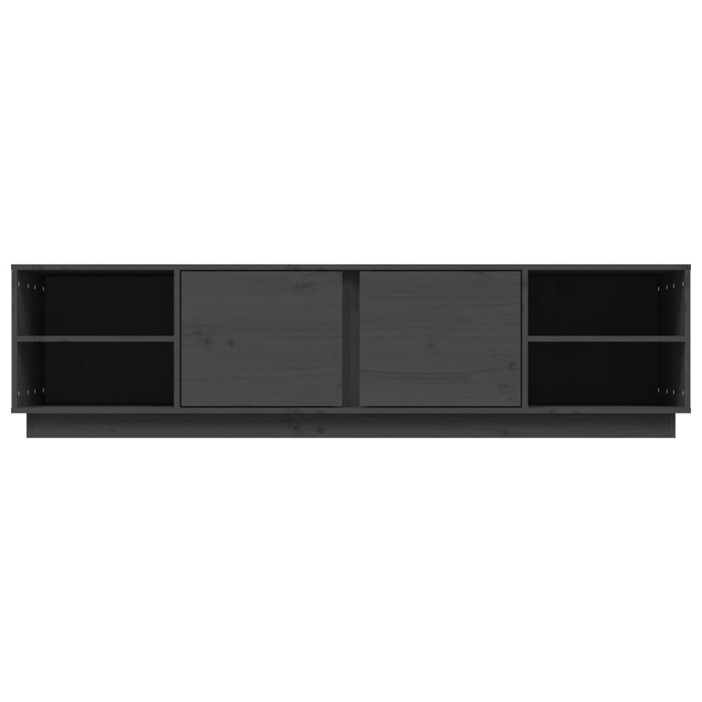 TV-Schrank Grau 156x40x40 cm Massivholz Kiefer