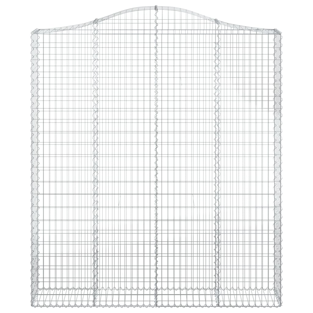 Gabione mit Hochbogen 200x30x220/240 cm Verzinktes Eisen