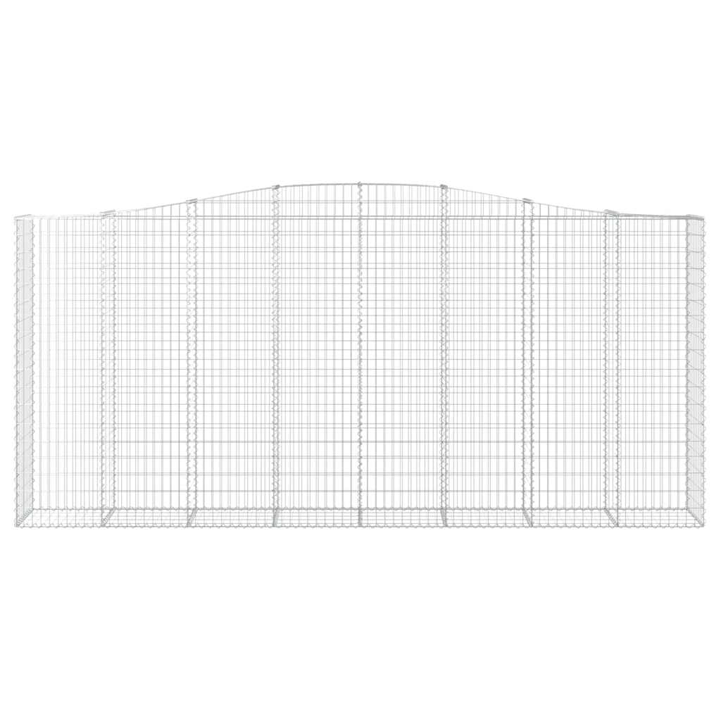 Gabione mit Hochbogen 400x50x180/200 cm Verzinktes Eisen