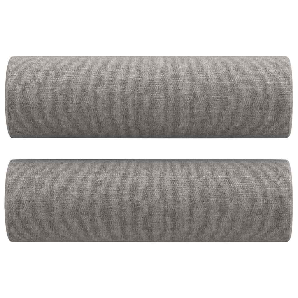 3-Sitzer-Sofa mit Kissen Hellgrau 180 cm Stoff
