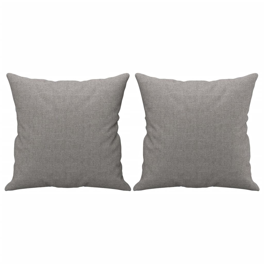 2-Sitzer-Sofa mit Kissen Hellgrau 120 cm Stoff