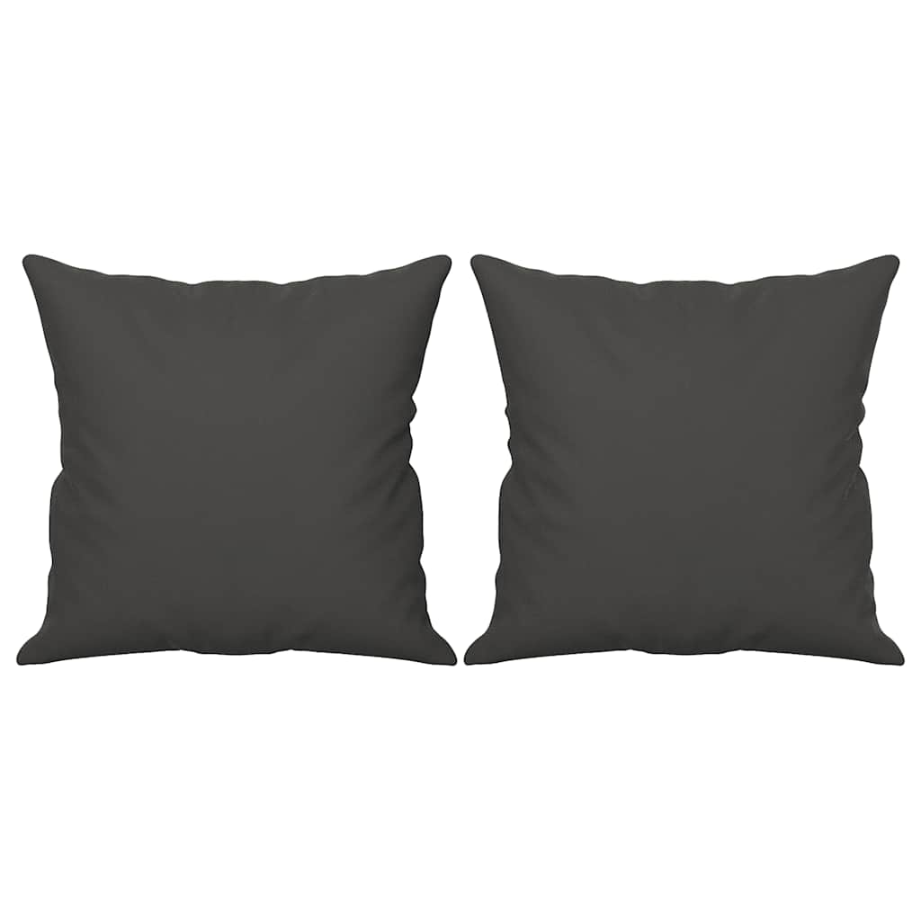2-Sitzer-Sofa mit Kissen Dunkelgrau 140 cm Mikrofasergewebe