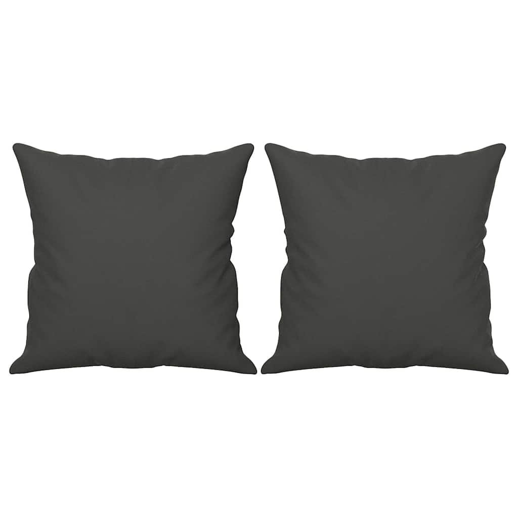 3-Sitzer-Sofa mit Kissen Dunkelgrau 210 cm Mikrofasergewebe