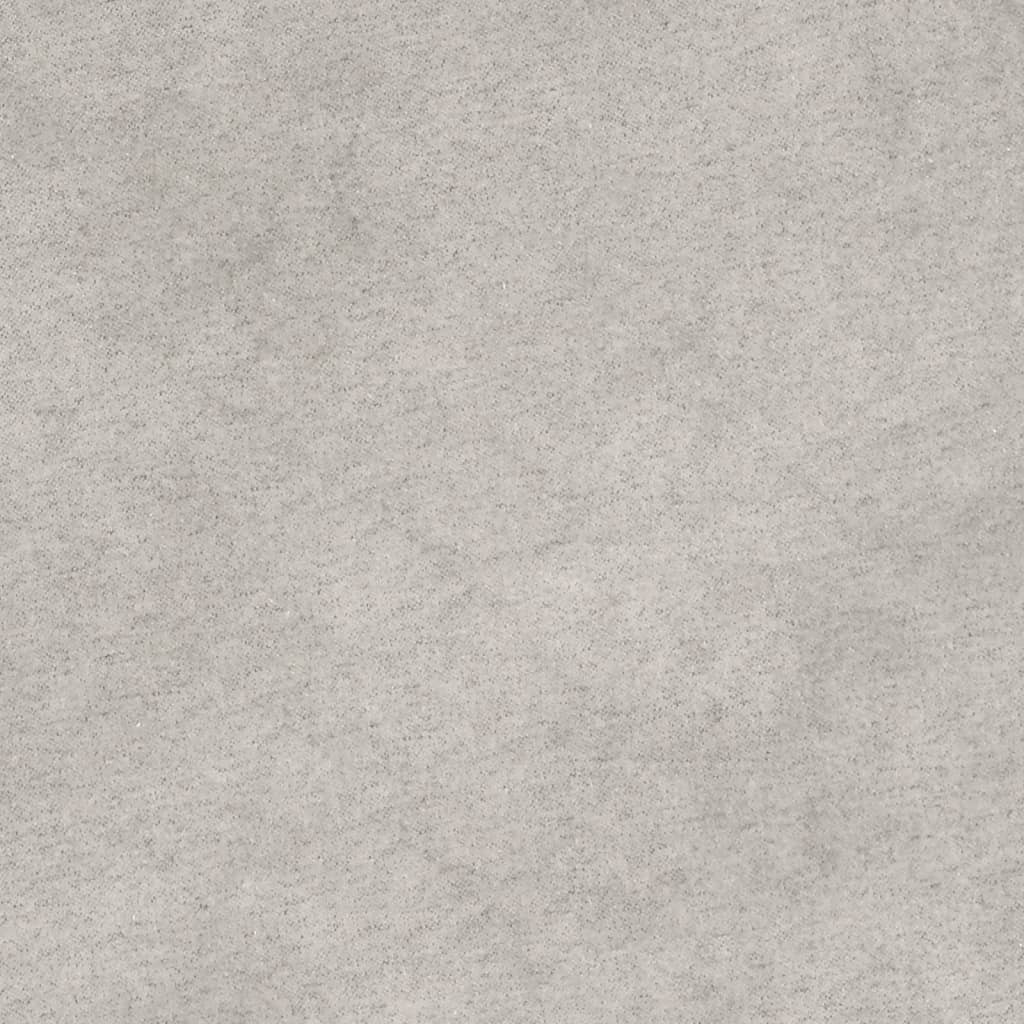 Sessel mit Hocker Hellgrau 60 cm Mikrofasergewebe