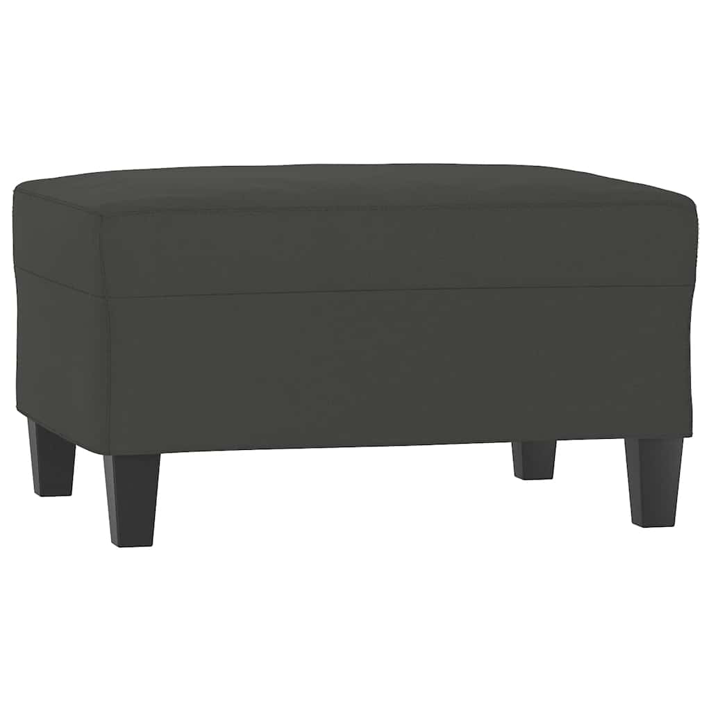 3-Sitzer-Sofa mit Hocker Dunkelgrau 210 cm Mikrofasergewebe