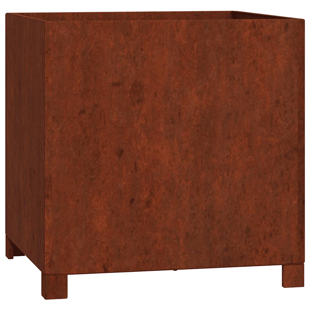Pflanzkübel mit Beinen 2 Stk. Rostig 50x50x50 cm Cortenstahl