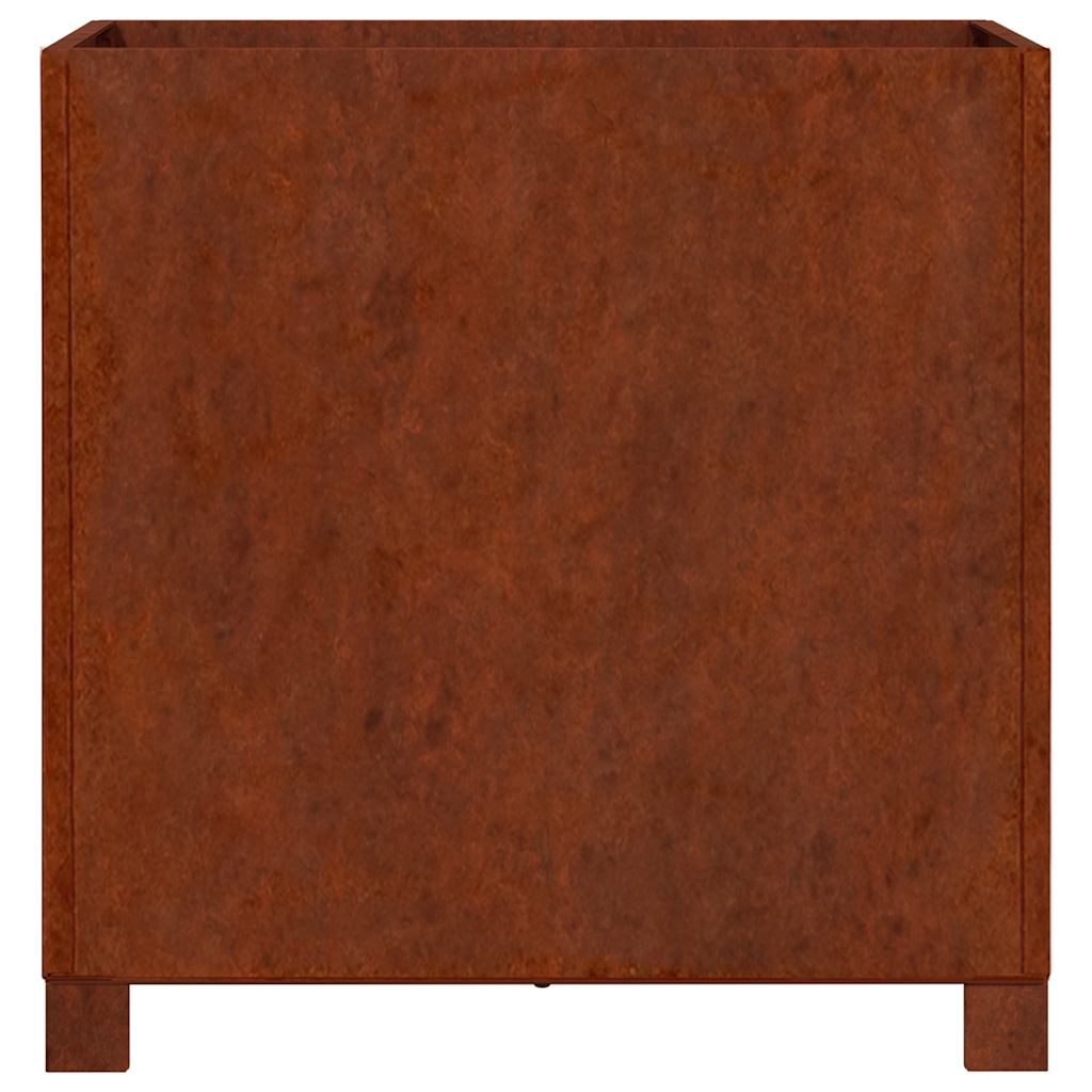 Pflanzkübel mit Beinen 2 Stk. Rostig 50x50x50 cm Cortenstahl