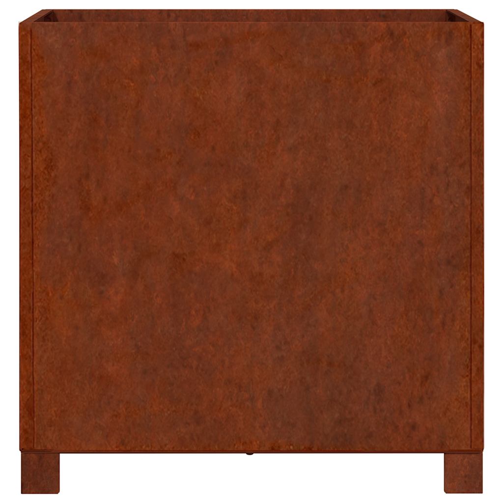 Pflanzkübel mit Beinen 2 Stk. Rostig 50x50x50 cm Cortenstahl