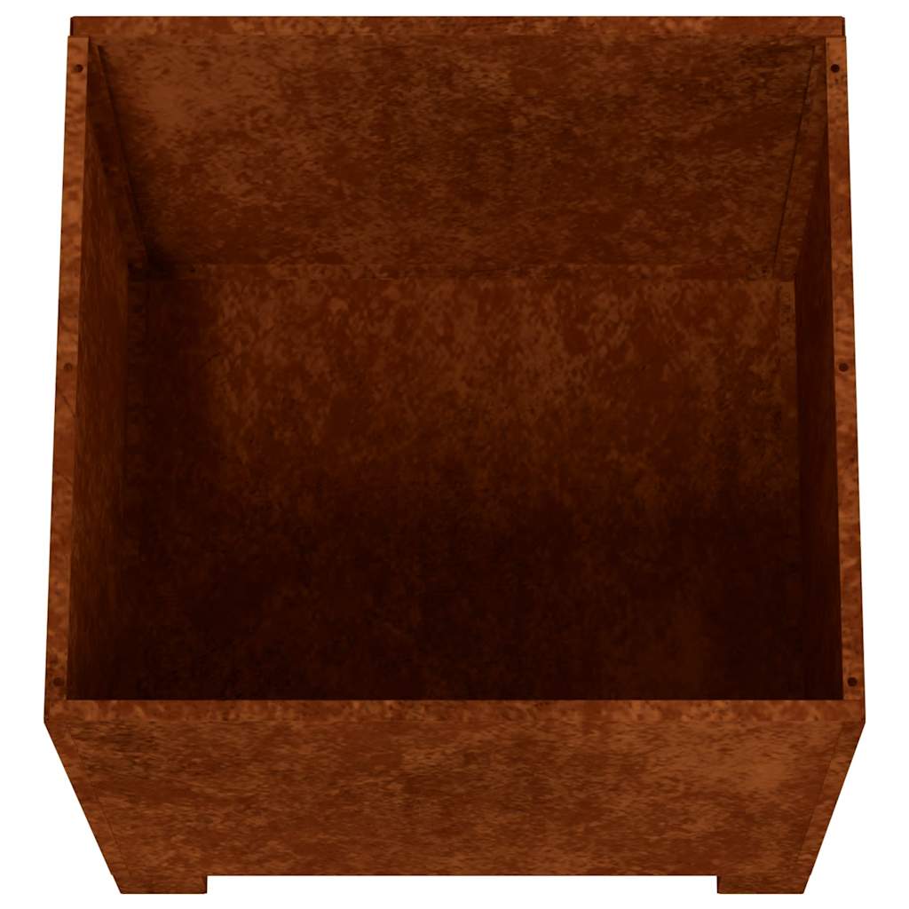 Pflanzkübel mit Beinen 2 Stk. Rostig 50x50x50 cm Cortenstahl