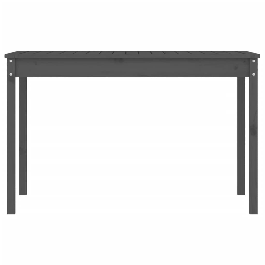Gartentisch Grau 121x82,5x76 cm Massivholz Kiefer