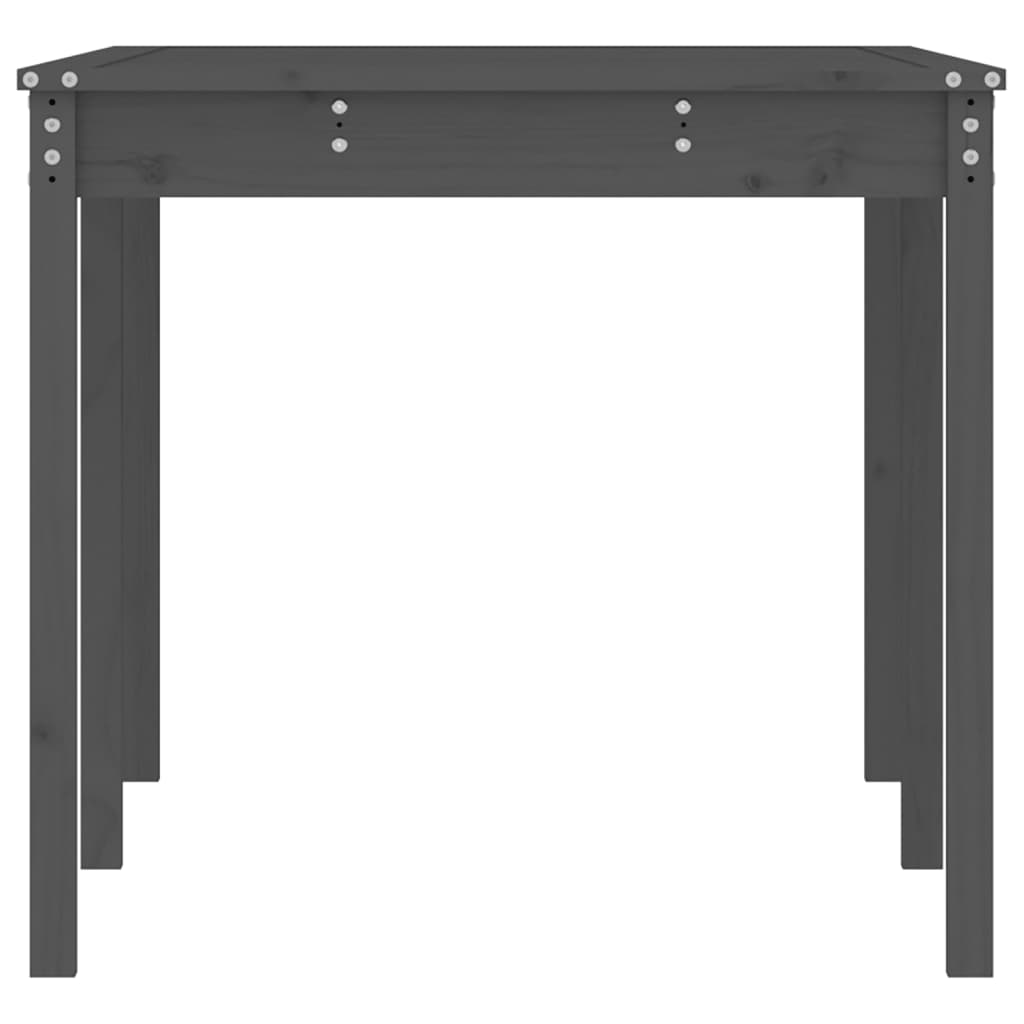 Gartentisch Grau 159,5x82,5x76 cm Massivholz Kiefer