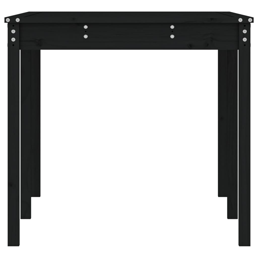 Gartentisch Schwarz 159,5x82,5x76 cm Massivholz Kiefer