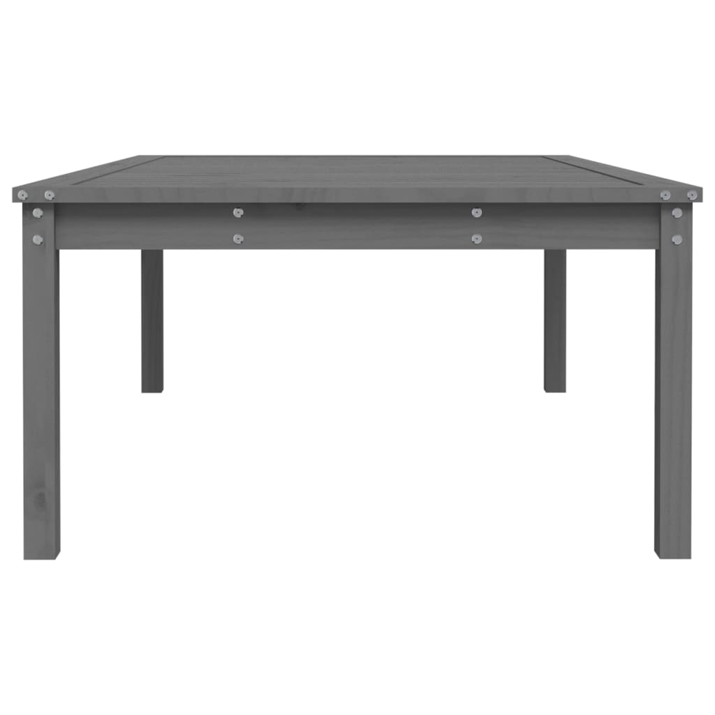 Gartentisch Grau 121x82,5x45 cm Massivholz Kiefer