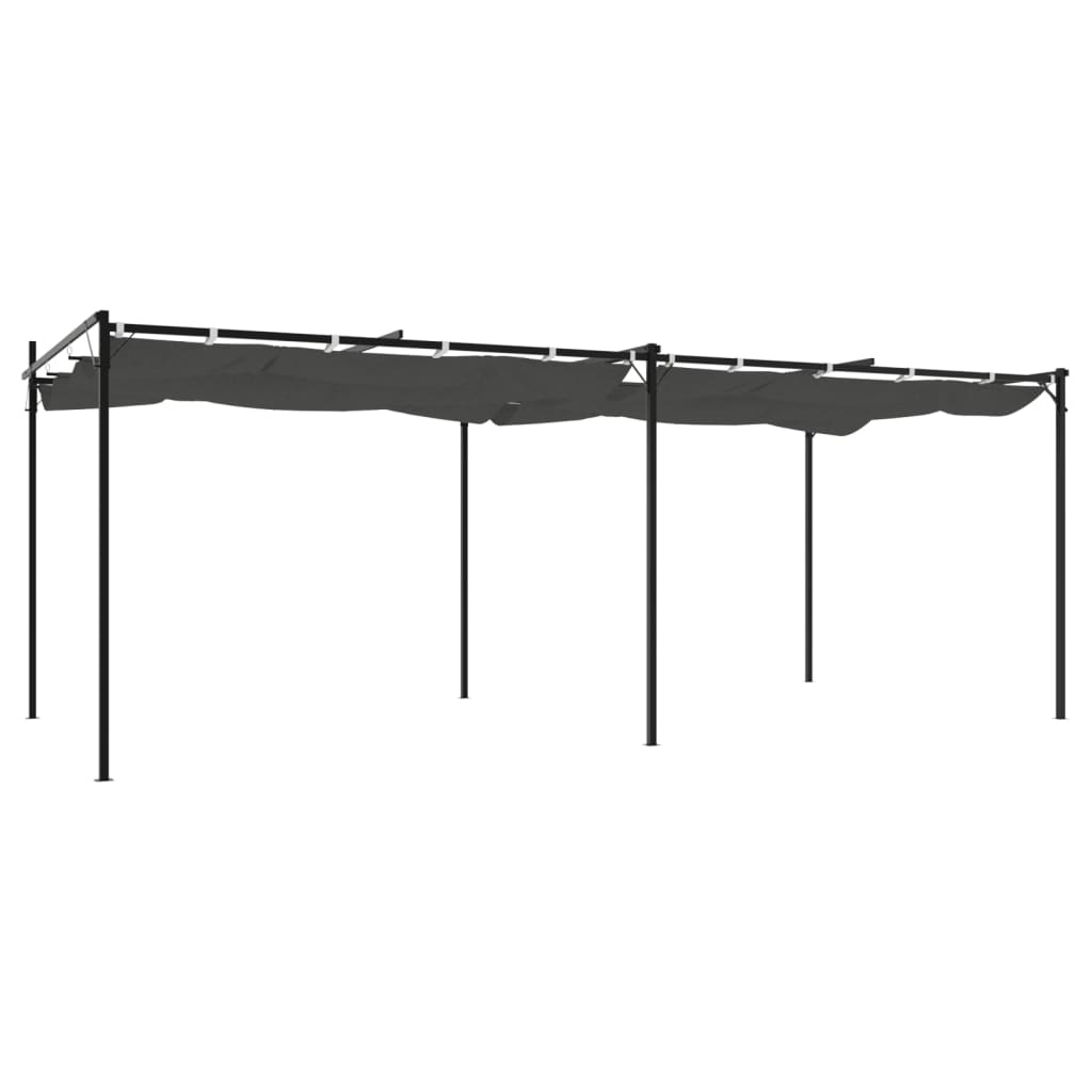 Pergola mit Schiebedach Anthrazit 589x292x230 cm