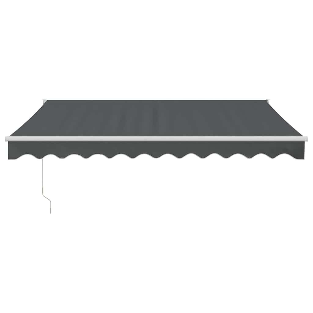 Markise Einziehbar Anthrazit 3,5x2,5 m Stoff und Aluminium