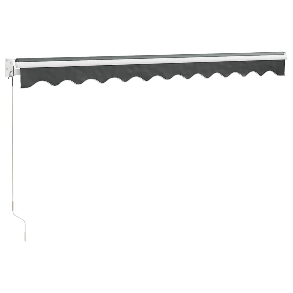 Markise Einziehbar Anthrazit 3,5x2,5 m Stoff und Aluminium