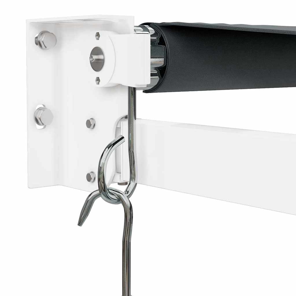 Markise Einziehbar Anthrazit 5x3 m Stoff und Aluminium