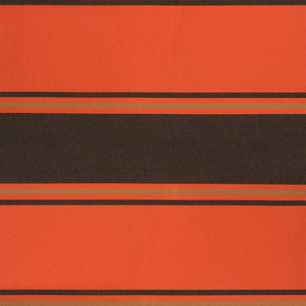Markise Einziehbar Orange und Braun 3,5x2,5 m Stoff & Aluminium