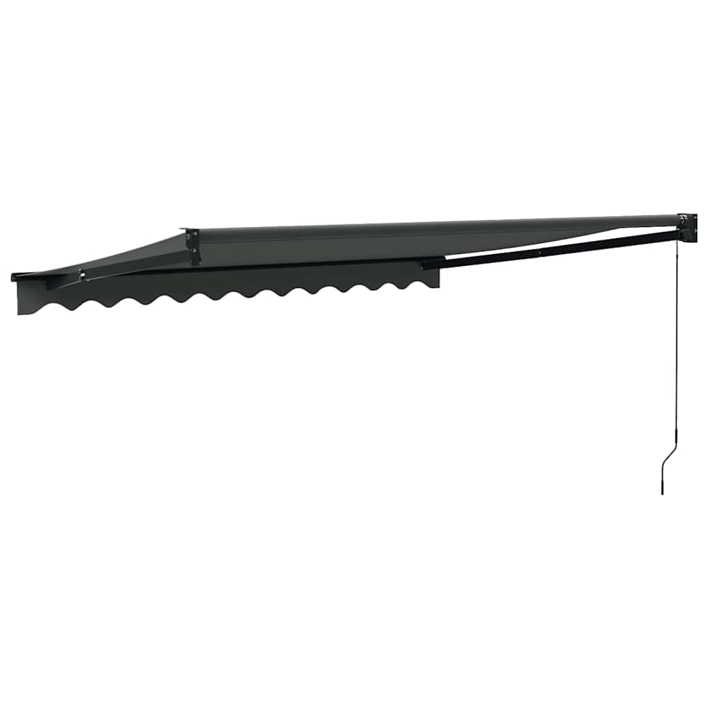 Markise Einziehbar Anthrazit 3x2,5 m Stoff und Aluminium