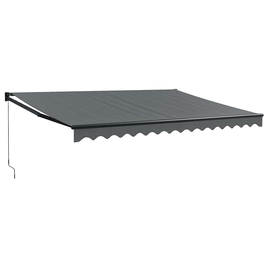 Markise Einziehbar Anthrazit 4x3 m Stoff und Aluminium
