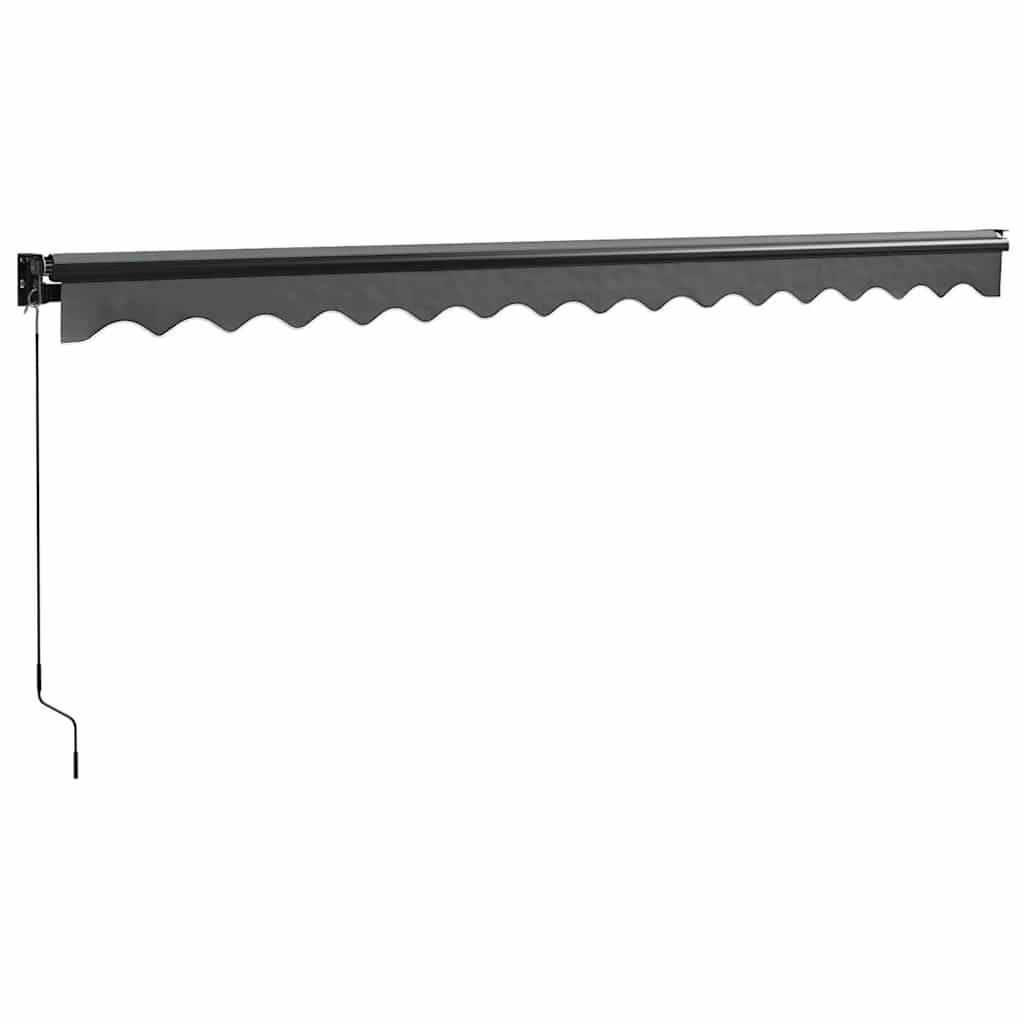 Markise Einziehbar Anthrazit 4x3 m Stoff und Aluminium