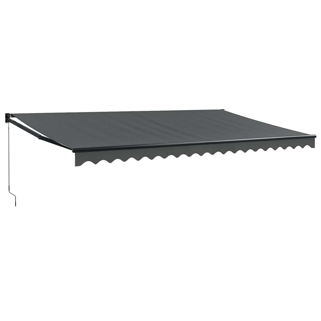Markise Einziehbar Anthrazit 5x3 m Stoff und Aluminium