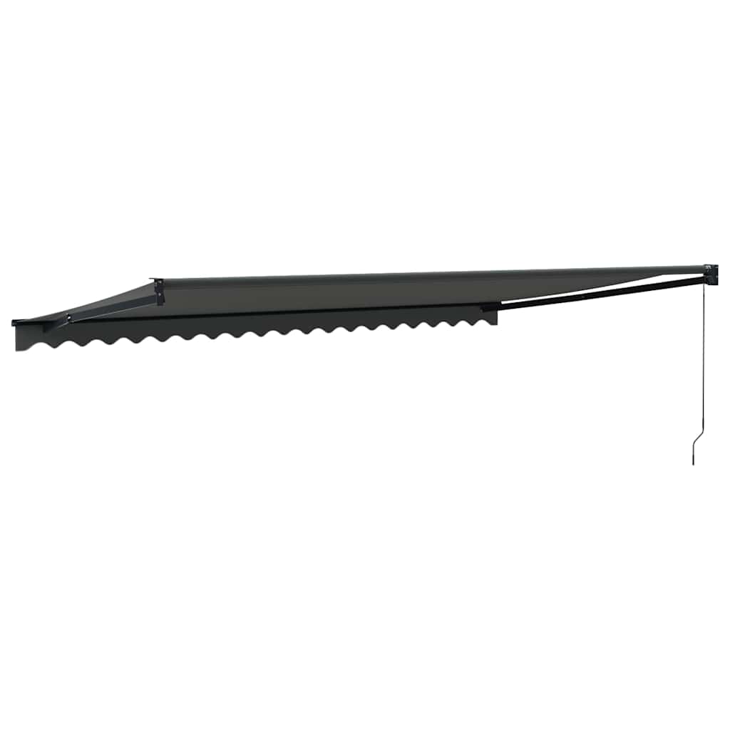 Markise Einziehbar Anthrazit 5x3 m Stoff und Aluminium