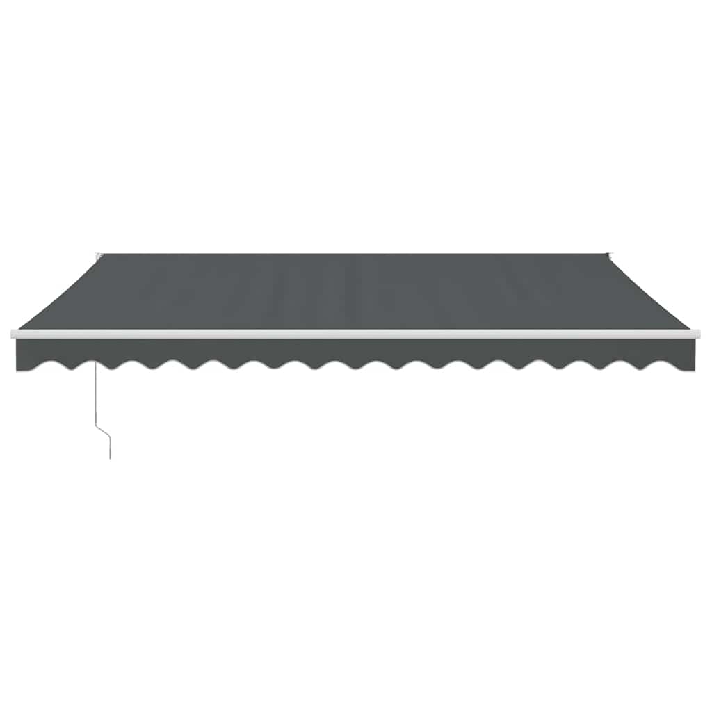 Elektrische Markise mit Kurbel Anthrazit 5x3 m