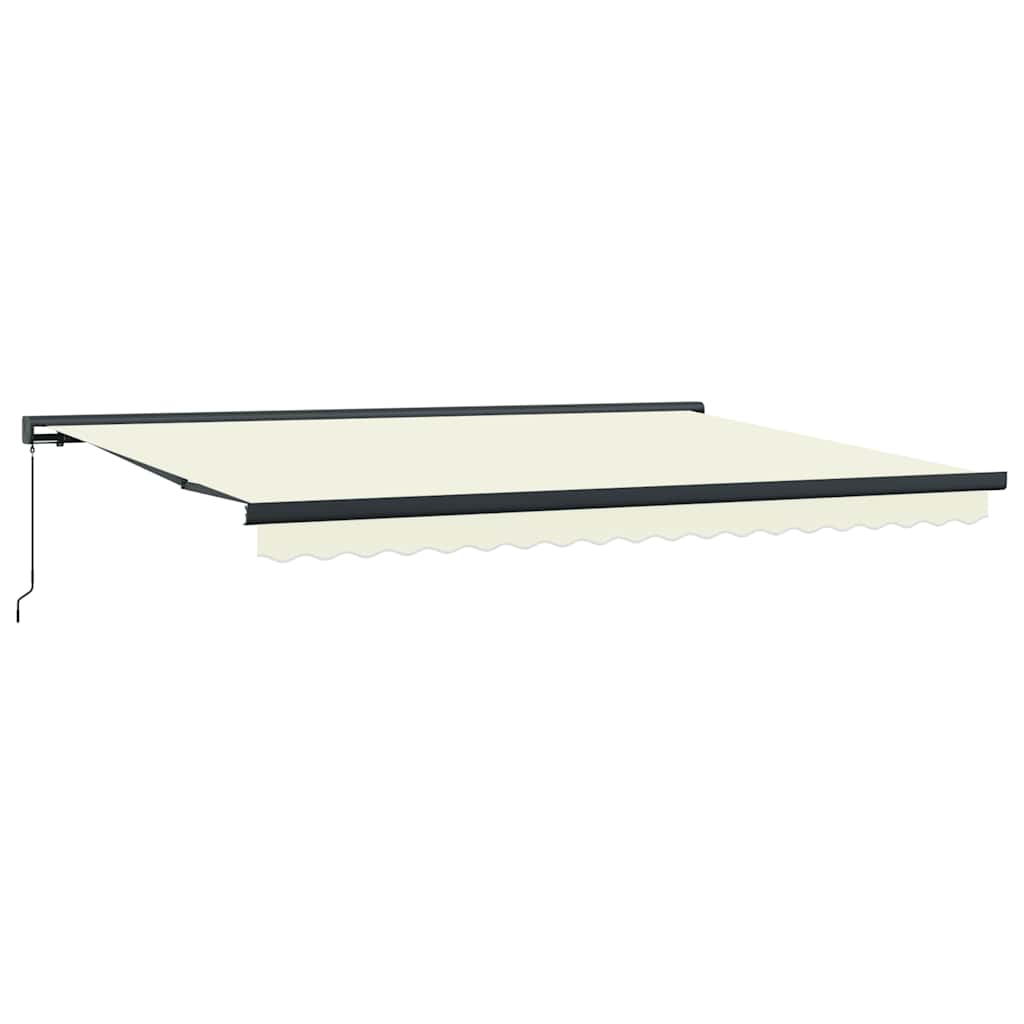 Markise Einziehbar Creme 4x3 m Stoff und Aluminium
