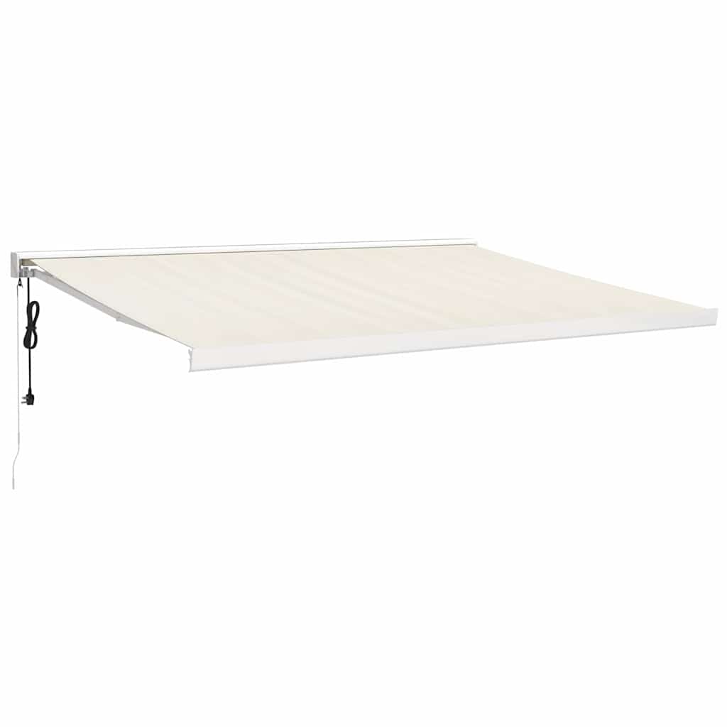 Markise Einziehbar Creme 4,5x3 m Stoff und Aluminium