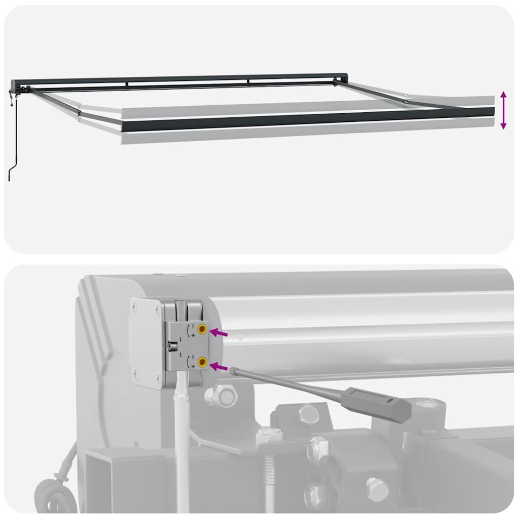 Markise Einziehbar Creme 4x3 m Stoff und Aluminium