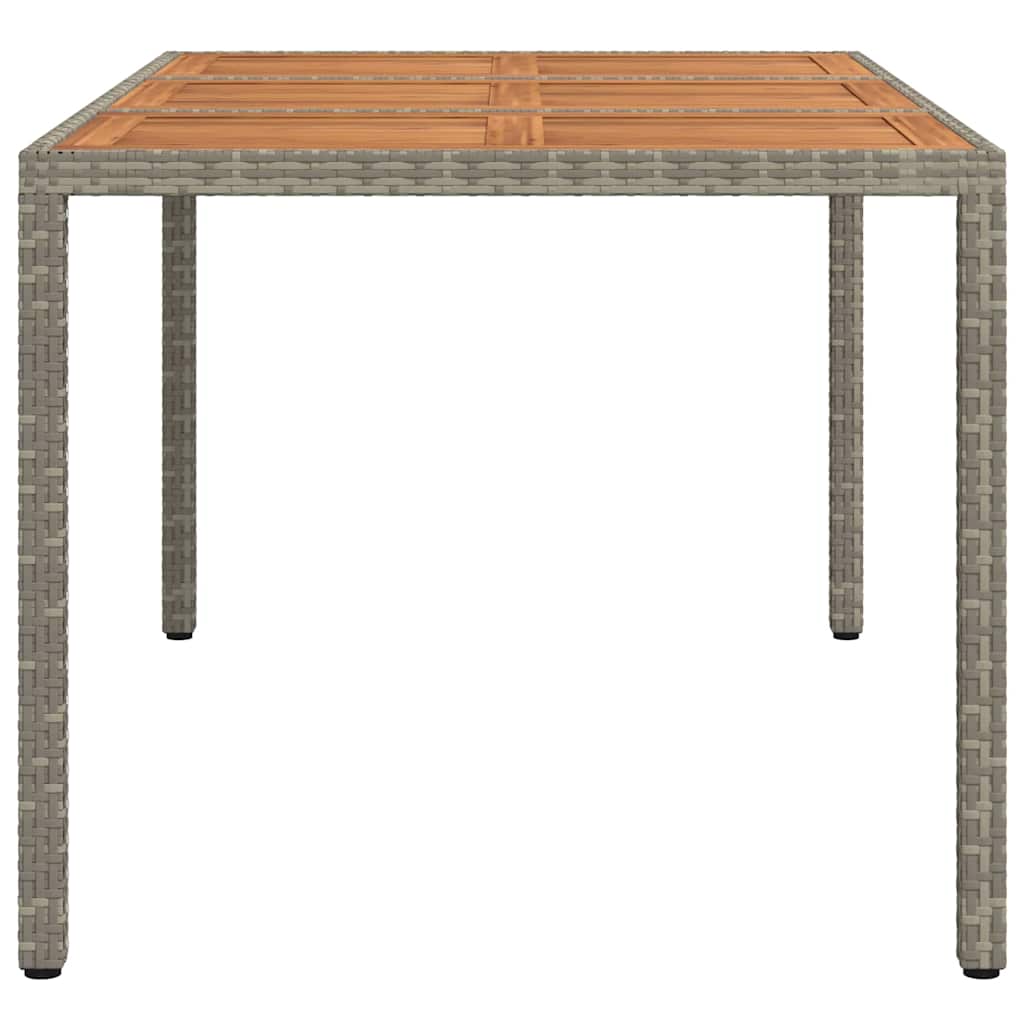 Gartentisch Grau 150 x 90 x 75 cm Poly-Rattan