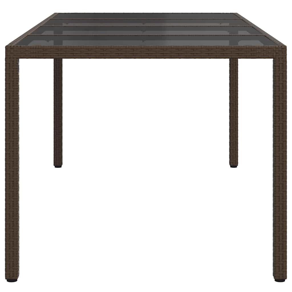 Gartentisch Braun 190 x 90 x 75 cm Poly-Rattan