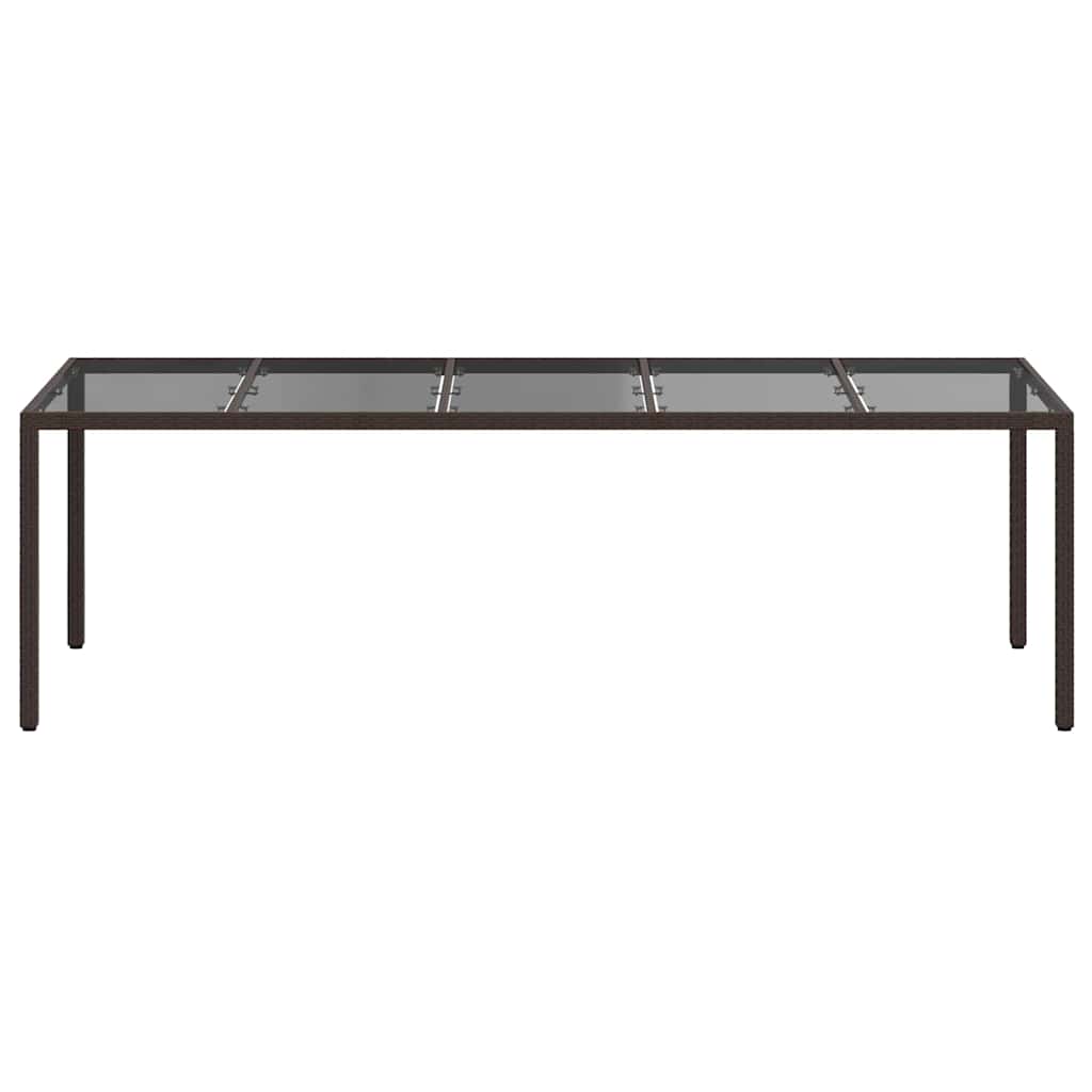 Gartentisch Braun 250 x 100 x 75 cm Poly-Rattan
