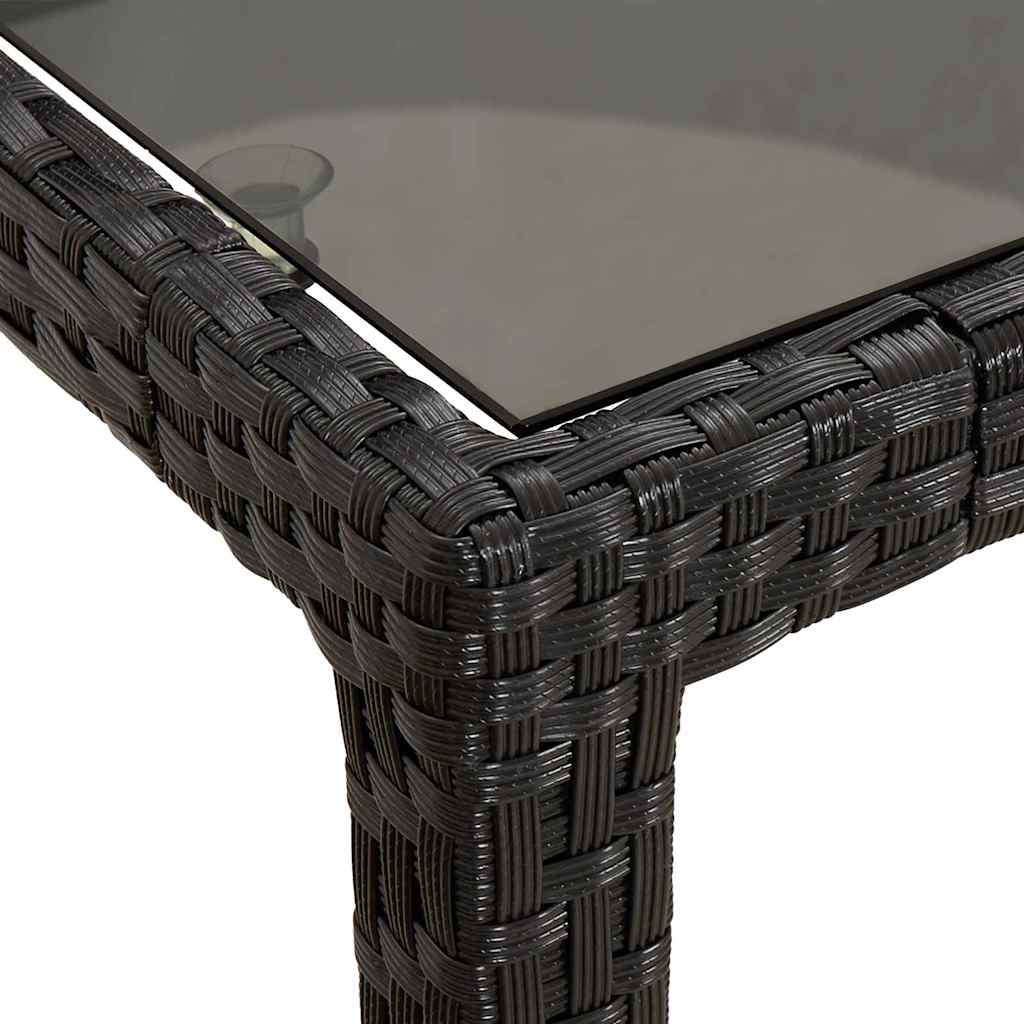 Gartentisch Pur Schwarz 250 x 100 x 75 cm Poly-Rattan