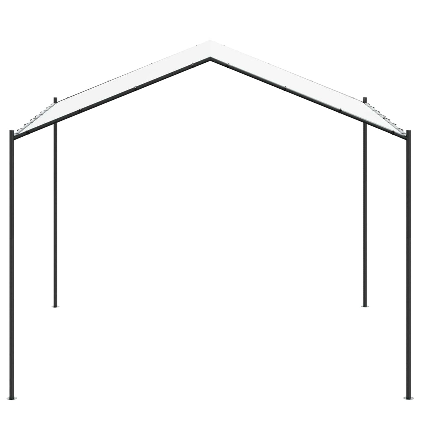 Pavillon Weiß 4 x 4 x 2,6 m Stahl und Polyester