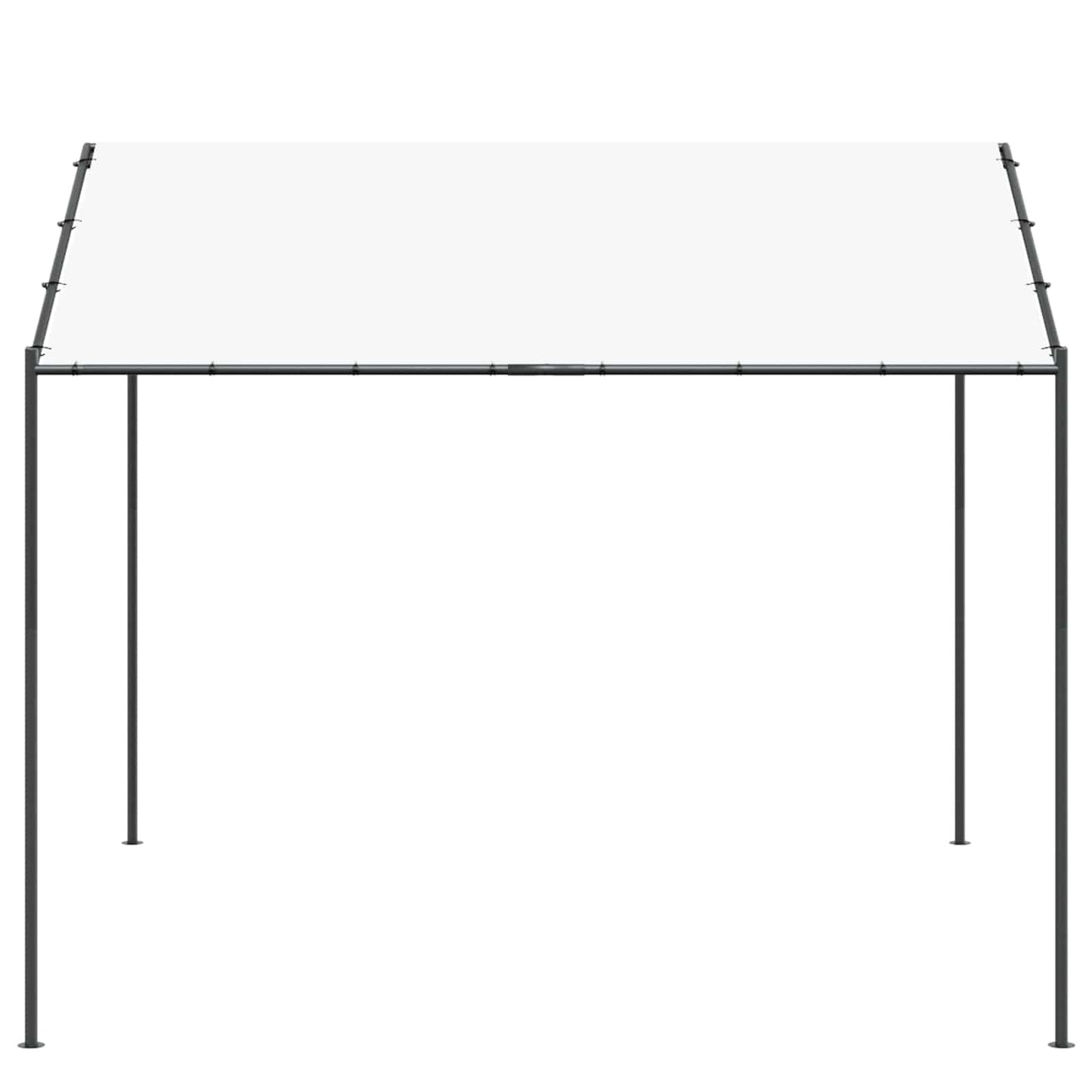 Pavillon Weiß 4 x 4 x 2,6 m Stahl und Polyester