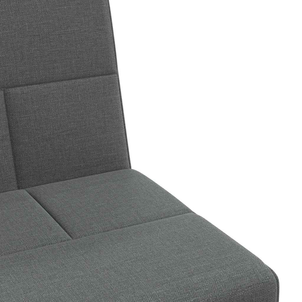 Schlafsofa mit Getränkehaltern Dunkelgrau Stoff
