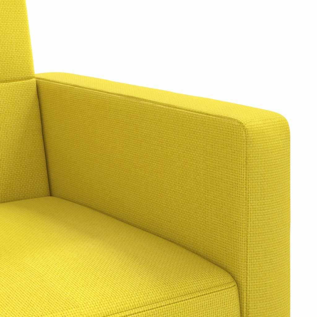 Schlafsofa mit Kissen Hellgelb Stoff