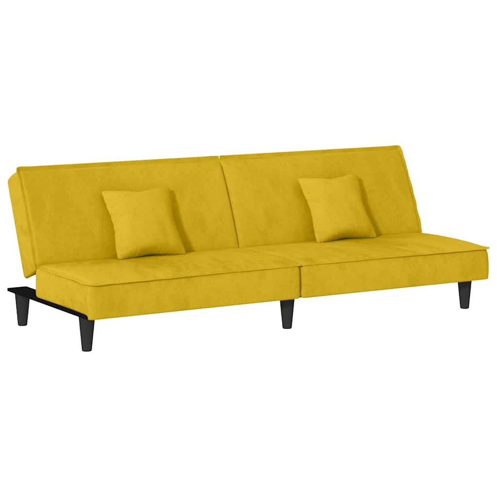 Schlafsofa Gelb Samt
