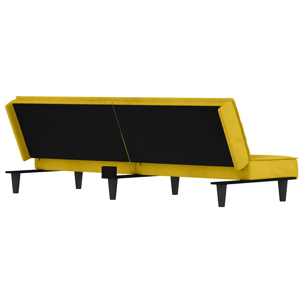 Schlafsofa Gelb Samt