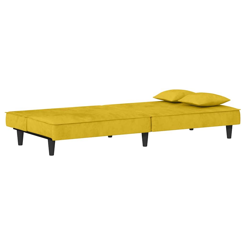 Schlafsofa Gelb Samt