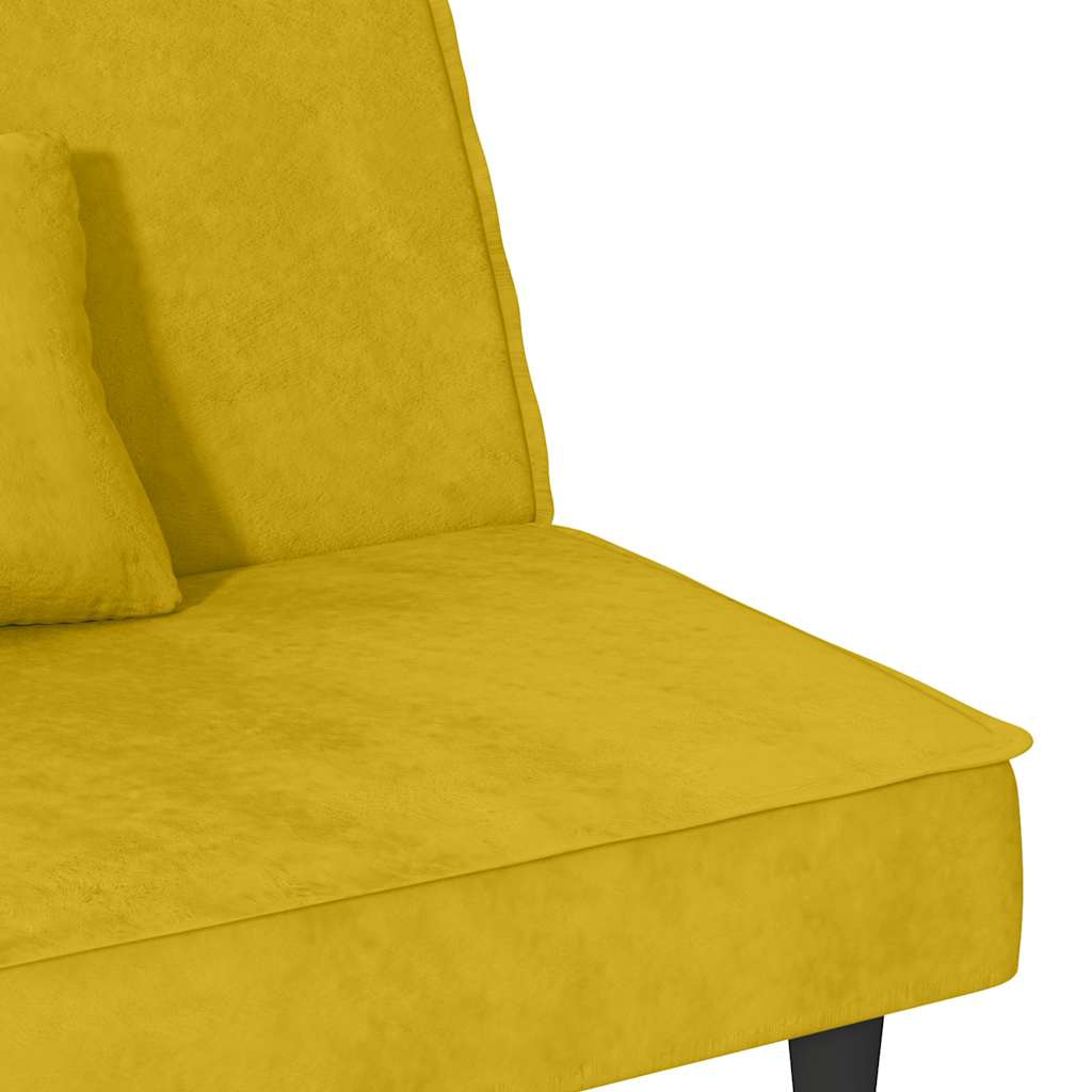 Schlafsofa Gelb Samt