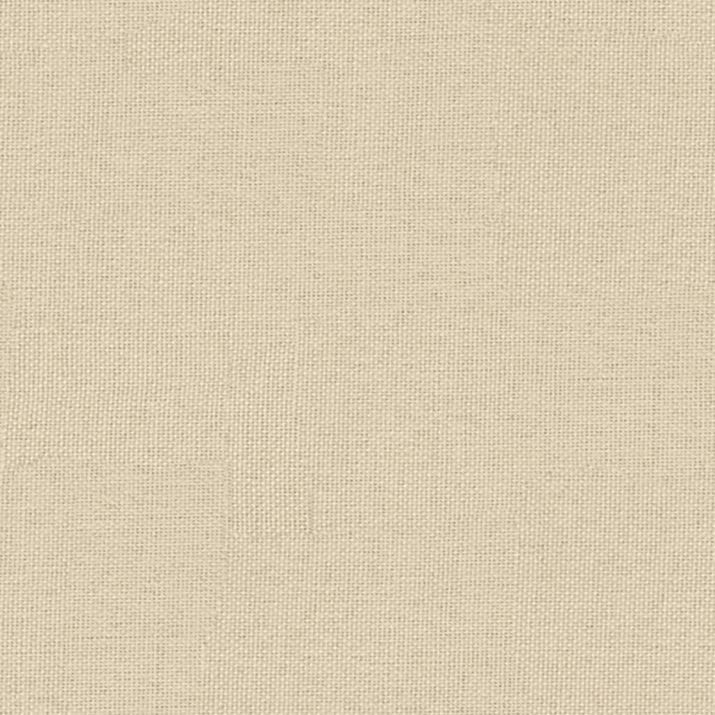 Schlafsofa mit Armlehnen Creme Stoff