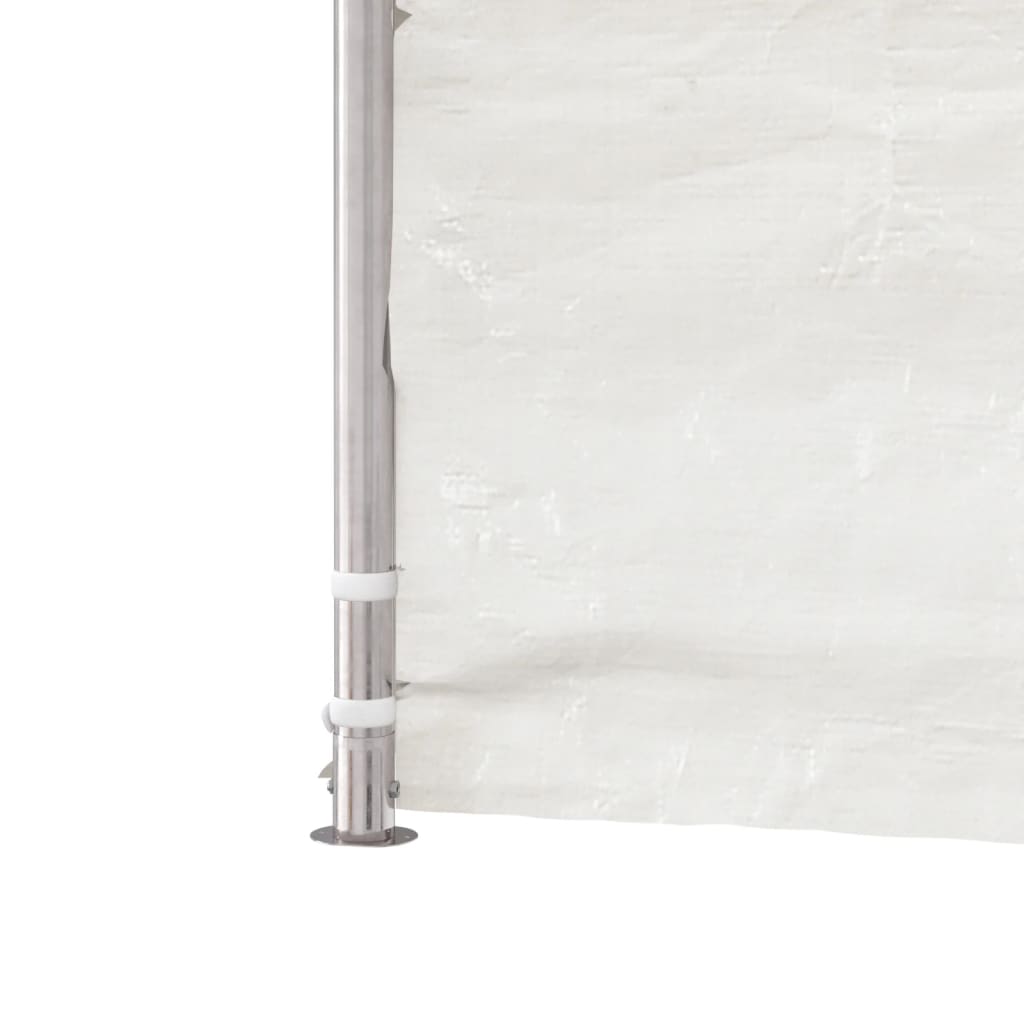 Pavillon mit Dach Weiß 4,08x2,23x3,22 m Polyethylen