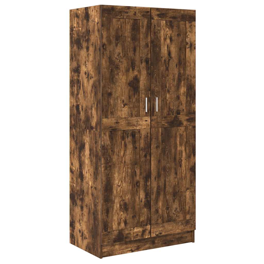 Kleiderschrank Räuchereiche 82,5x51,5x180 cm Holzwerkstoff